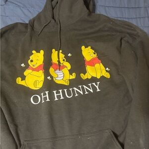 Black Hoodie with Winnie the Pooh